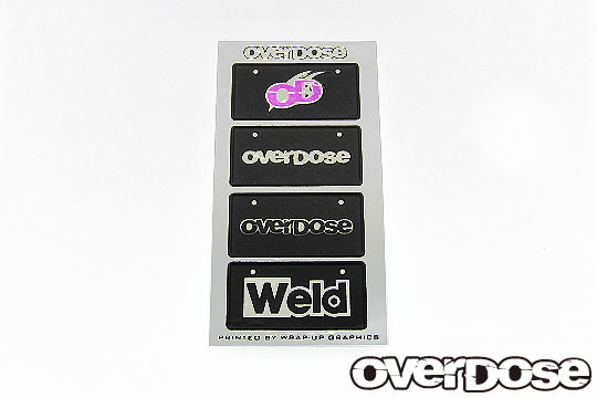 OVER DOSE OD1345a WELD/OD 3Dナンバープレートステッカー