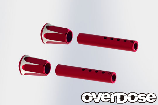 格安新作登場OVERDOSE OD2720 ホイールワッシャーセット/レッド OD2713-8/1pc　2セット　OD2717 アルミワンピースアクスルシャフト 6mm OD/RWD レッド その他