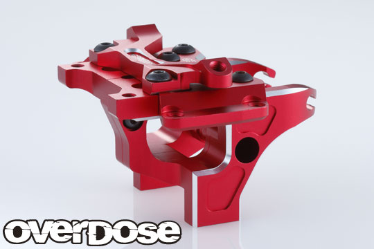 OVER DOSE OD2664 アルミフロントバルクヘッド Type-2(For VaculaII, GALM / レッド)