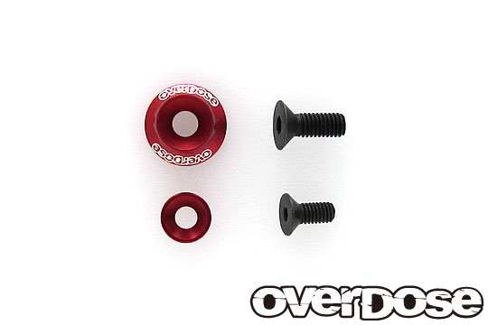 OVER DOSE OD2720 ホイールワッシャーセット/レッド(For OD2713-8/1pc)