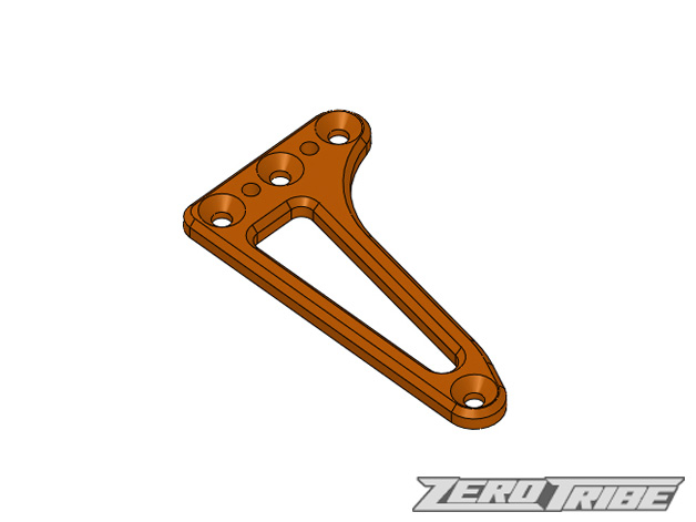 ZEROTRIBE ZT1010 アルミフローティングサーボホルダー オレンジ(XRAY T4 ’17&’18用)