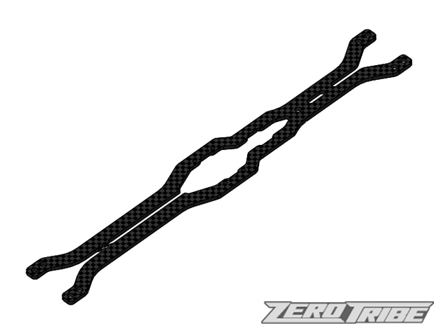 ZEROTRIBE ZT1104 カーボンアッパーデッキHT2.2mm（T4 MID コンバージョンキット用）