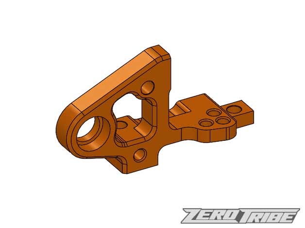 ZEROTRIBE ZT1118 アルミアッパーバルクヘッドL（T4 FWDコンバージョンキットV2用）