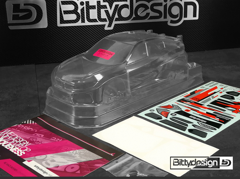 Bittydesign BDFWD-HCM HC-M 1/10　Mシャーシ用クリアーボディ　ホイールベース210-225mm